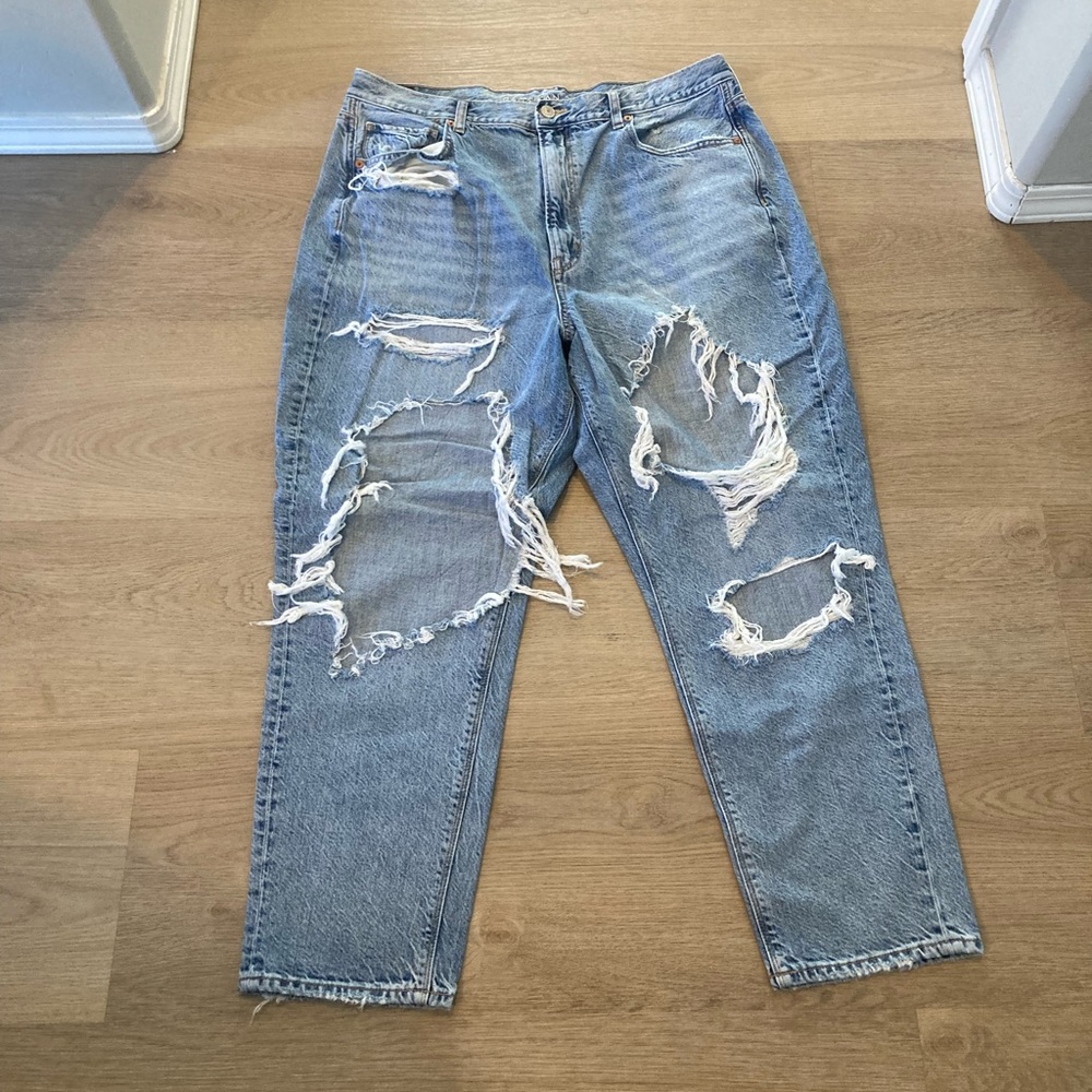 American Eagle Distressed Mom Jeans